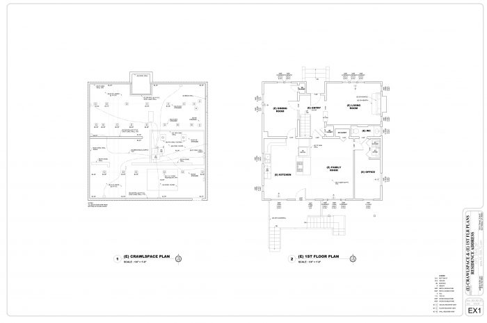 Existing Crawlspace and 1st Floor Plans