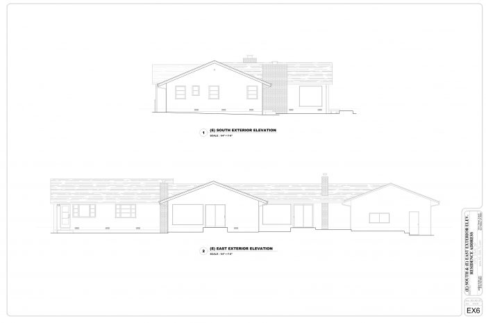 Existing South and East Elevations