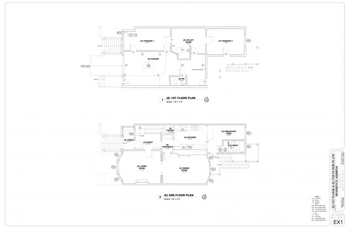 Existing 1st Floor and 2nd Floor Plans