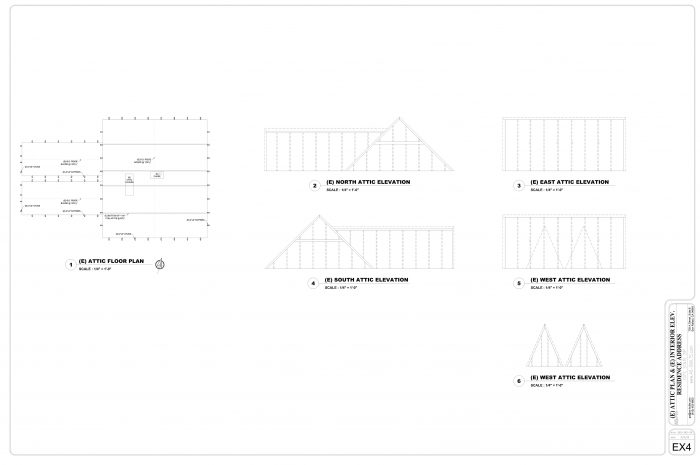 Existing Attic Plan and Elevations