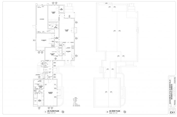 Existing Floor and Roof Plans