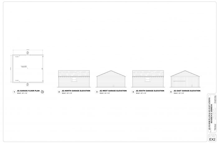 Existing Garage Plans and Elevations