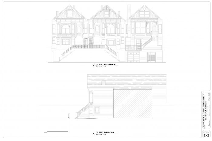 Existing South and East Elevations